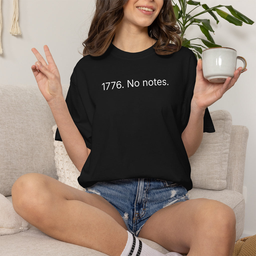 1776. No notes. T-Shirt — Patriotic Minimalist Tee