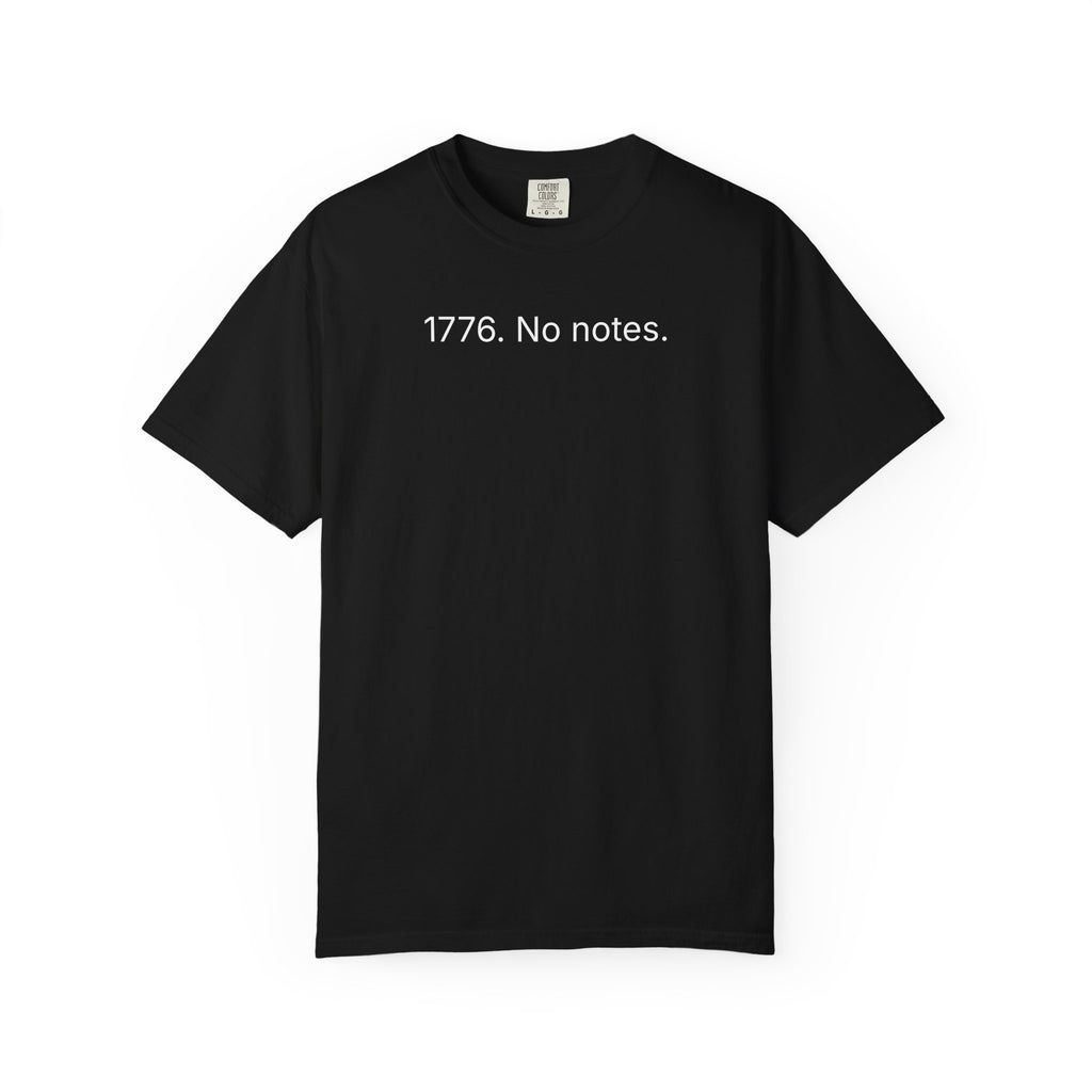 1776. No notes. T-Shirt — Patriotic Minimalist Tee