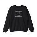 Independence. Liberty. Fireworks. BBQ. Repeat Annually. — Crewneck Sweatshirt